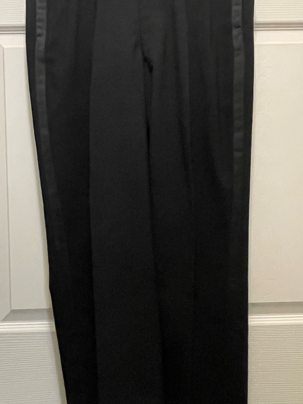 Black Men's Dress Pants - Classic Tuxedo Stripe